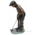 Bronzo Boy Golf Statue in vendita